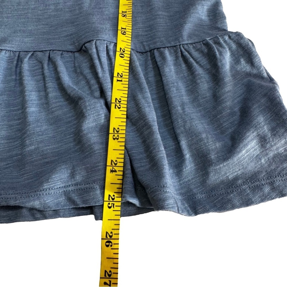 Naturals Denim & Co Blue Jersey Knit Top Shirt Tee Size XXS Peplum Ruffle NWOT - Picture 11 of 13